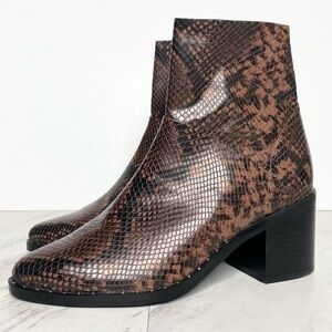 Treasure & Bond Farrah Studded Snakeskin Faux Leather Bootie 8M